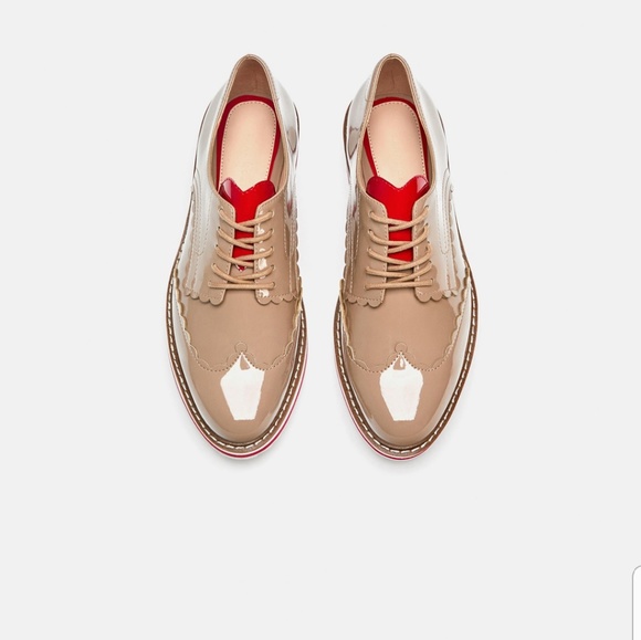 Zara Platform Oxfords With Hearts